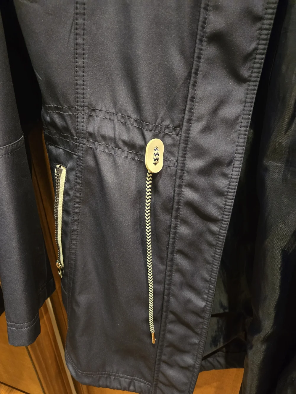 Jessica Simpson Navy Hooded Anorak with Contrast Zippers - Picture 4 of 8